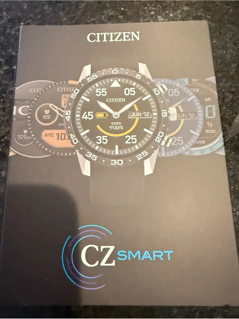 Citizen Black Smartwatch with Silicone Band